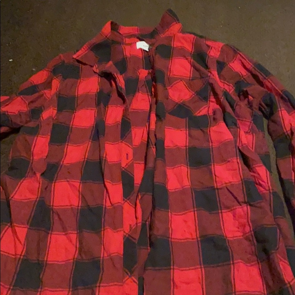 Black and Red Plaid Shirt